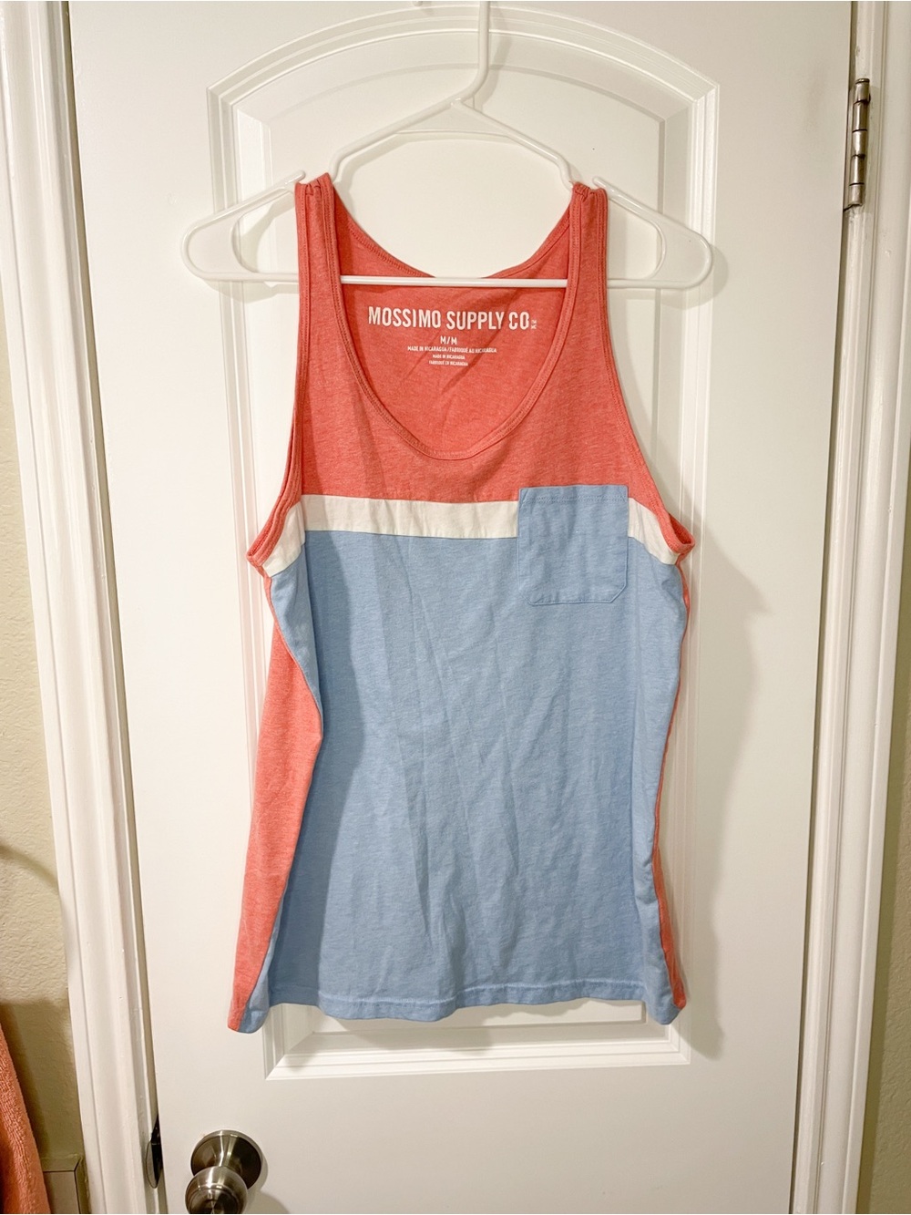 Mossimo Supply Co. Red White & Blue Color Block Tank Top